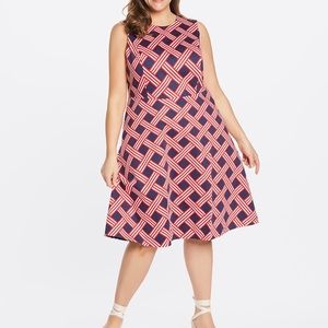 Draper James Lattice Midi Love Circle Dress